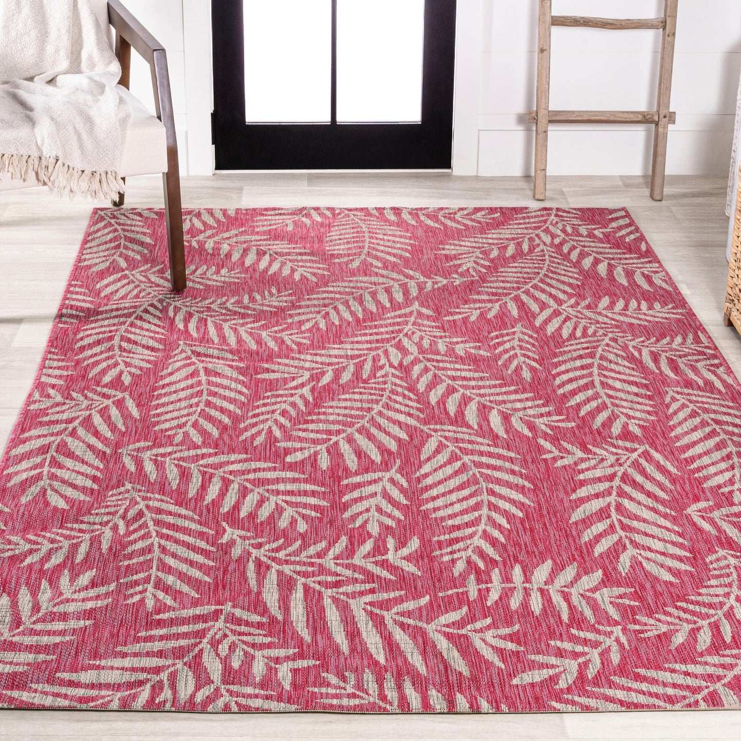 JONATHAN Y Galon Palm Frond Indoor/Outdoor Area Rug
