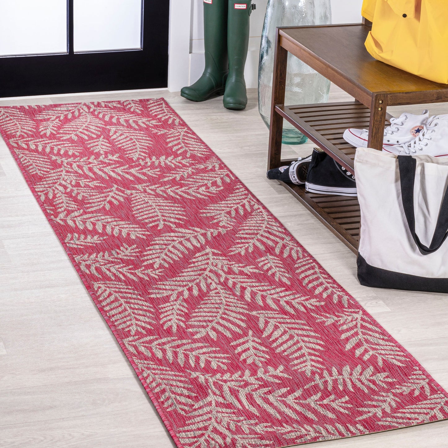 JONATHAN Y Galon Palm Frond Indoor/Outdoor Area Rug