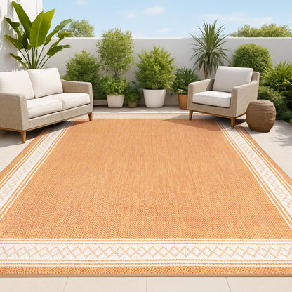 JONATHAN Y Havana Classic Diamond Border Indoor/Outdoor Area Rug