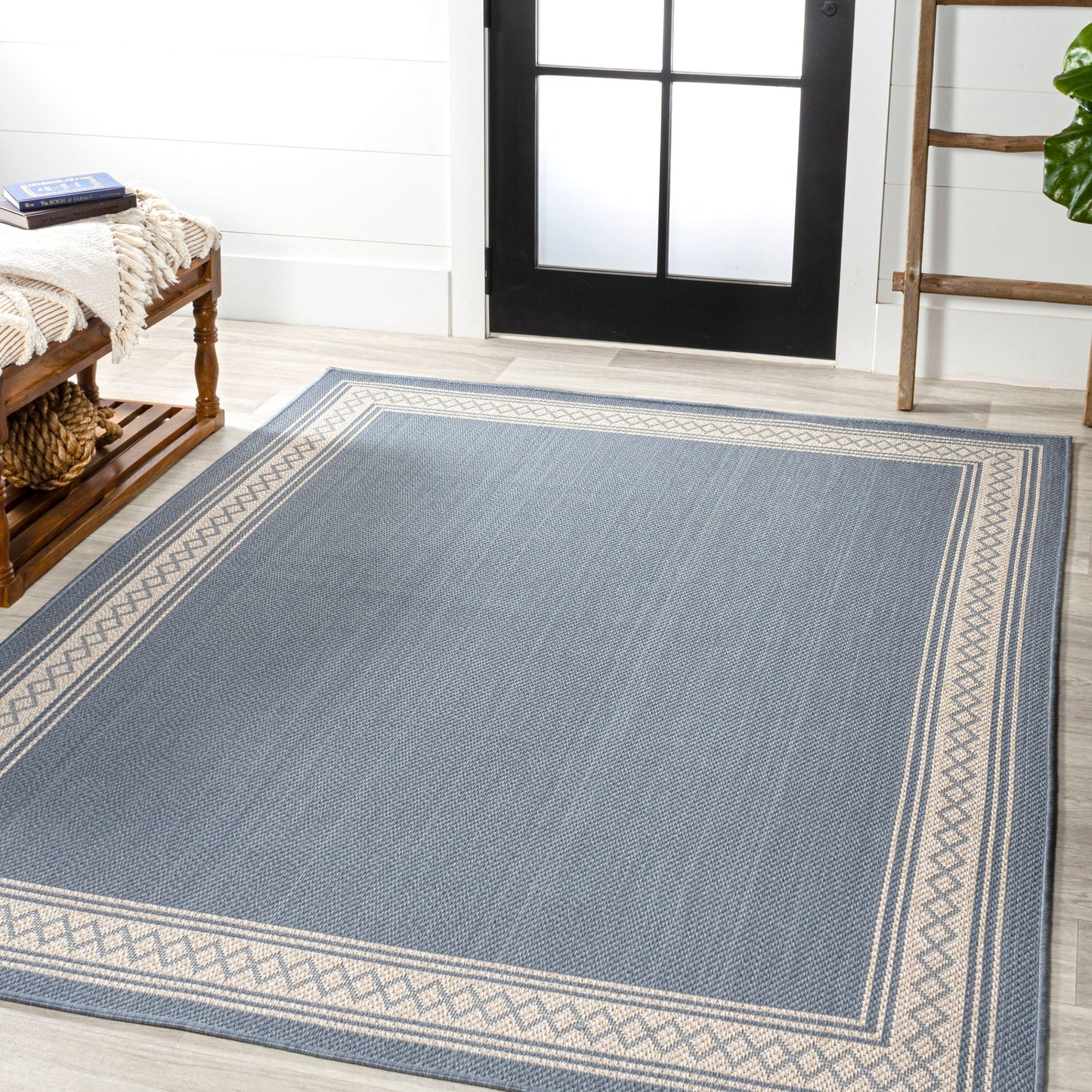 JONATHAN Y Havana Classic Diamond Border Indoor/Outdoor Area Rug