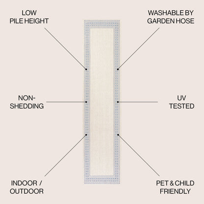 JONATHAN Y Havana Classic Diamond Border Indoor/Outdoor Area Rug