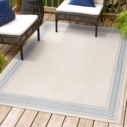 JONATHAN Y Havana Classic Diamond Border Indoor/Outdoor Area Rug
