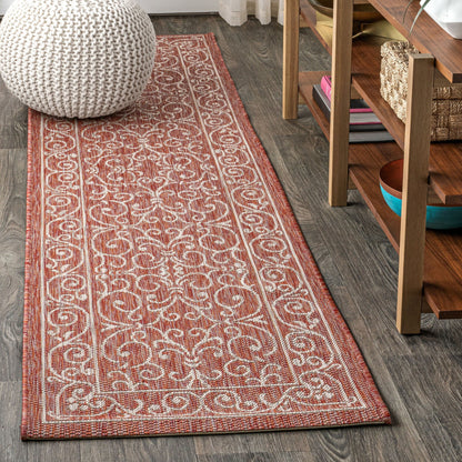 JONATHAN Y Filigree Textured Weave Indoor/Outdoor Area Rug