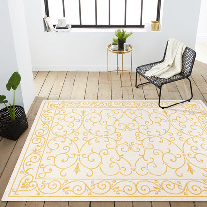 JONATHAN Y Filigree Textured Weave Indoor/Outdoor Area Rug