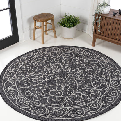 JONATHAN Y Filigree Textured Weave Indoor/Outdoor Area Rug