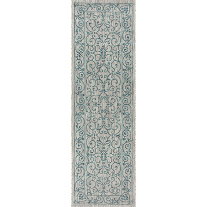 JONATHAN Y Filigree Textured Weave Indoor/Outdoor Area Rug