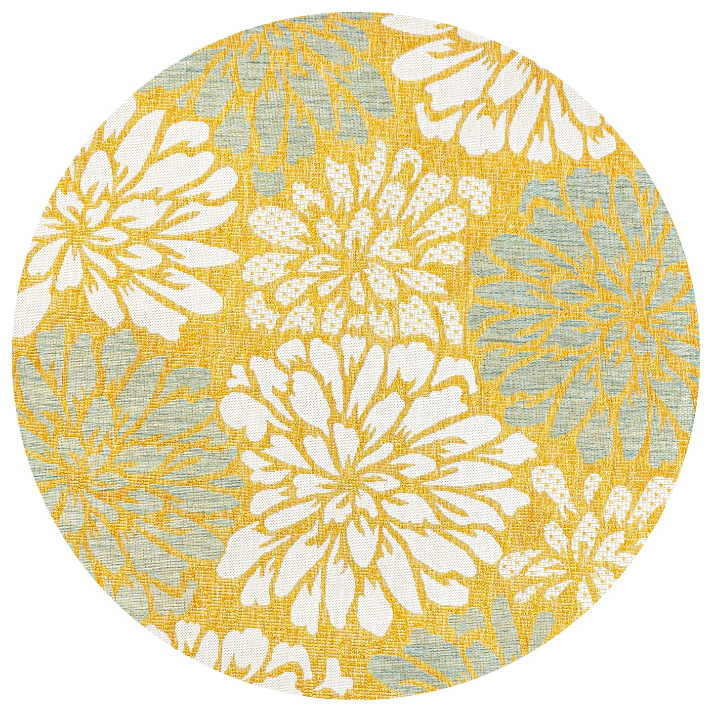 JONATHAN Y Floral Textured Weave Indoor/Outdoor Area Rug