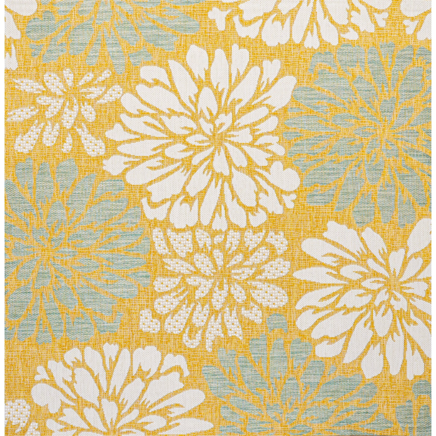 JONATHAN Y Floral Textured Weave Indoor/Outdoor Area Rug