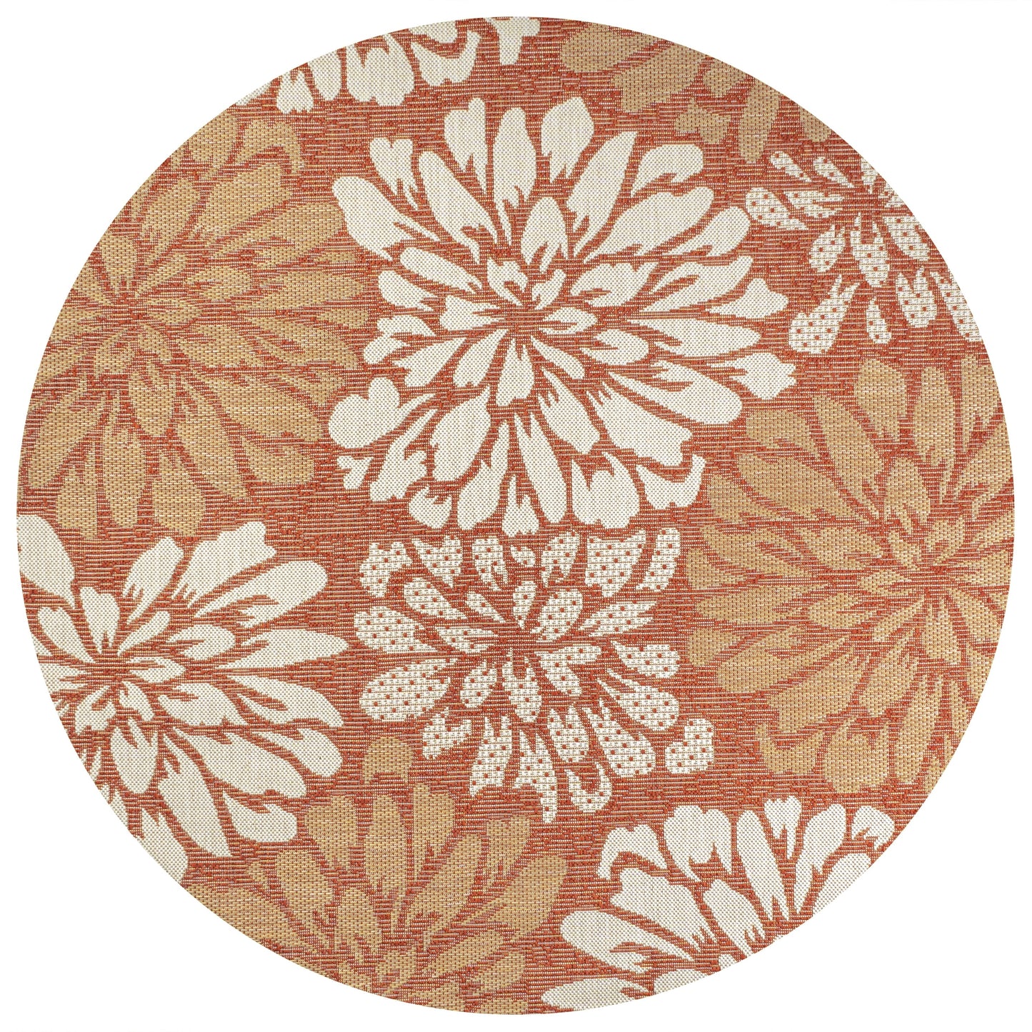 JONATHAN Y Floral Textured Weave Indoor/Outdoor Area Rug