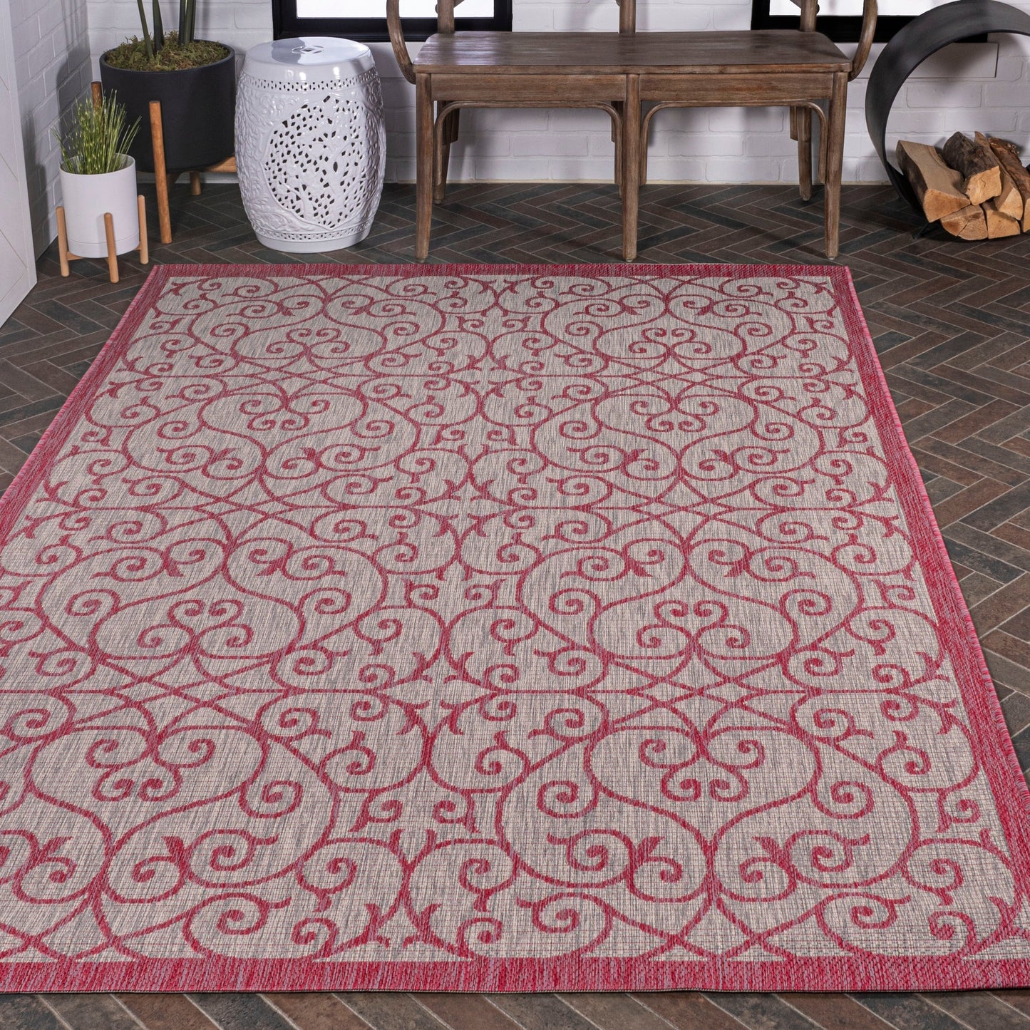 JONATHAN Y Ourika Textured Weave Indoor/Outdoor Area Rug