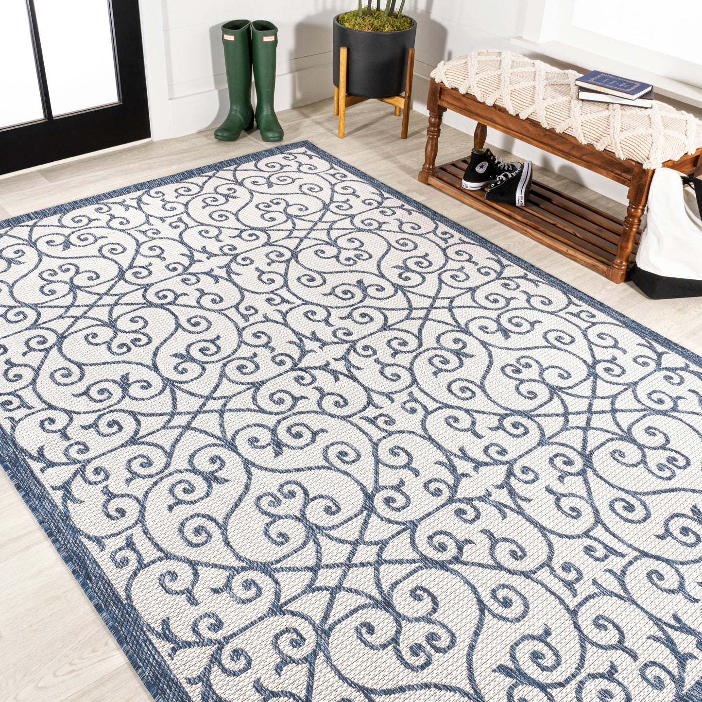 JONATHAN Y Ourika Textured Weave Indoor/Outdoor Area Rug