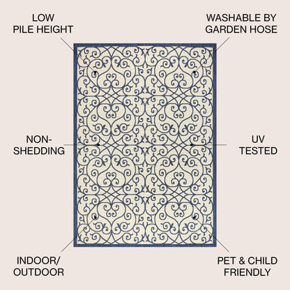 JONATHAN Y Ourika Textured Weave Indoor/Outdoor Area Rug