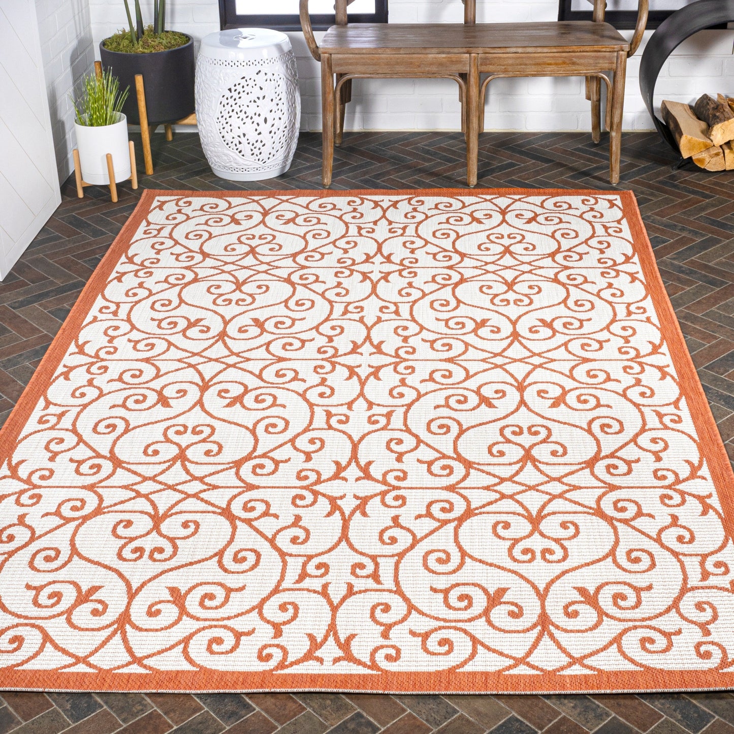 JONATHAN Y Ourika Textured Weave Indoor/Outdoor Area Rug