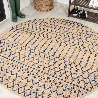 JONATHAN Y Trebol Moroccan Geometric Textured Weave Indoor/Outdoor Area Rug