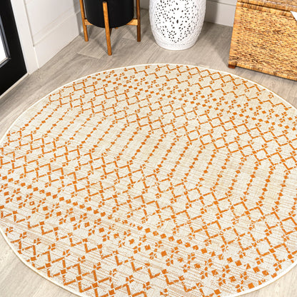 JONATHAN Y Trebol Moroccan Geometric Textured Weave Indoor/Outdoor Area Rug