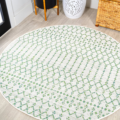 JONATHAN Y Trebol Moroccan Geometric Textured Weave Indoor/Outdoor Area Rug