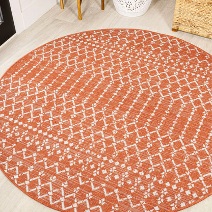 JONATHAN Y Trebol Moroccan Geometric Textured Weave Indoor/Outdoor Area Rug
