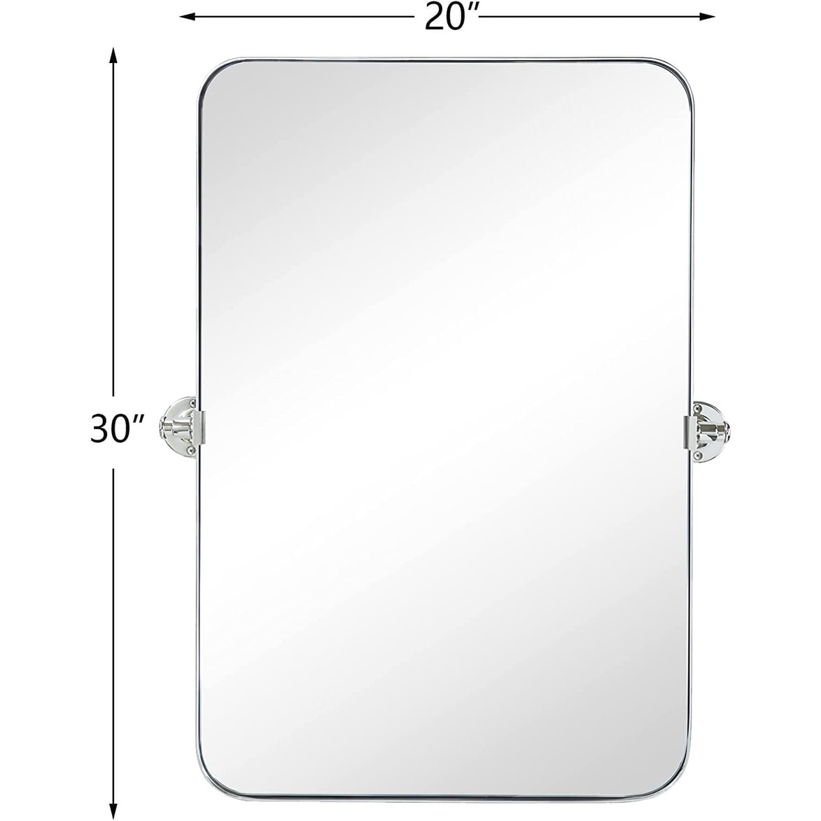 Miroir mural rectangulaire pivotant et inclinable en métal TEHOME Jonathan
