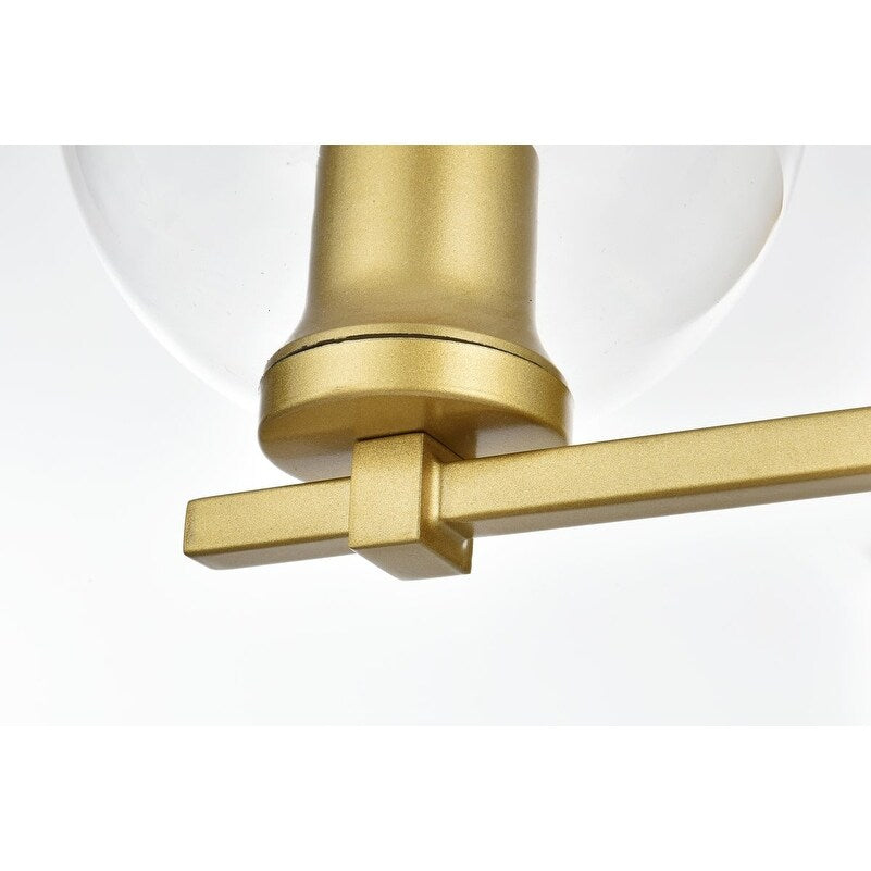 Julian 1 Light Black and Clear Bath Sconce