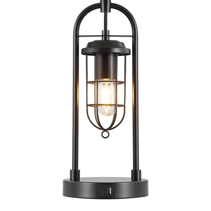 KAWOTI 26inch Dark Bronze Table Lamp with USB Ports, Night Light