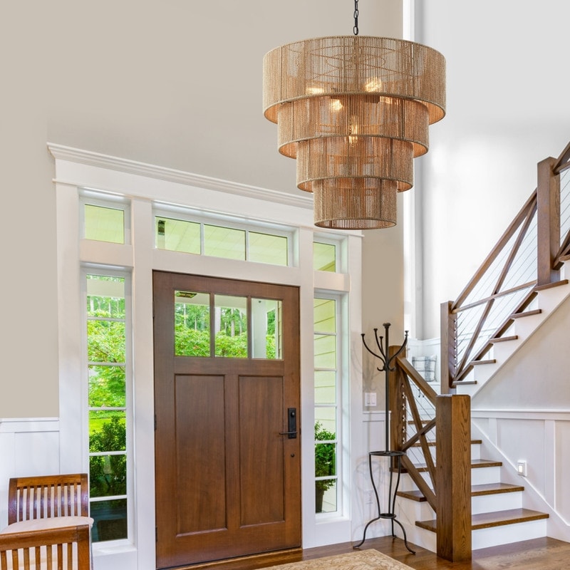 Suspension bohème KAWOTI largeur 26, 5 lumières, 4 niveaux