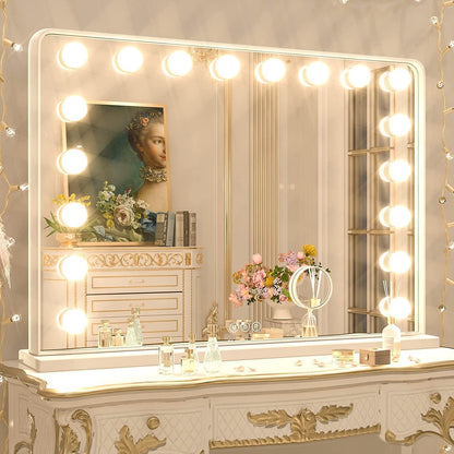 Miroir de maquillage Hollywood Keonjinn à LED avec 15/18 lumières LED
