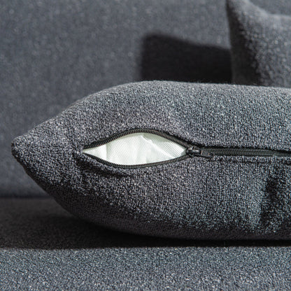 Causeuse 2 places rembourrée KINWELL Boucle avec oreillers