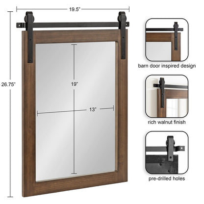 Miroir mural rectangulaire rustique Kate et Laurel Cates