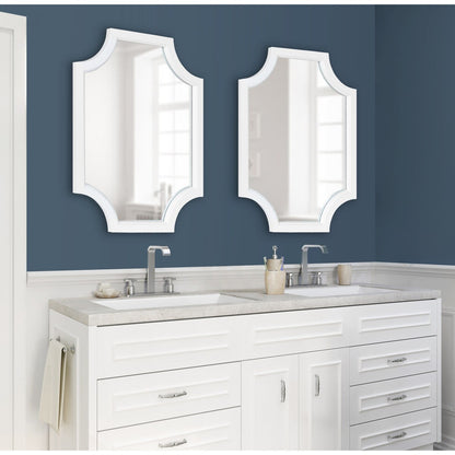 Kate and Laurel Hogan Scalloped Wood Framed Mirror