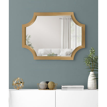 Kate and Laurel Hogan Scalloped Wood Framed Mirror