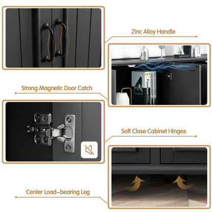 Buffet de cuisine, meuble de bar à café, meuble de rangement d'appoint