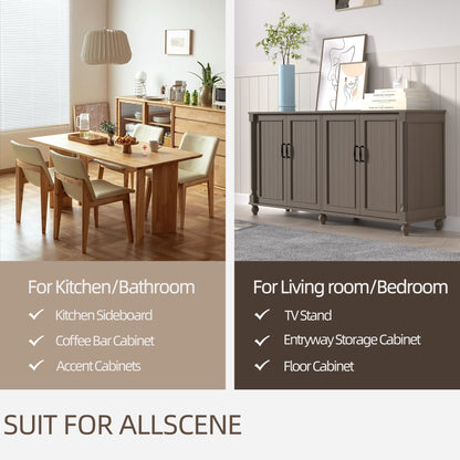 Buffet de cuisine, meuble de bar à café, meuble de rangement d'appoint