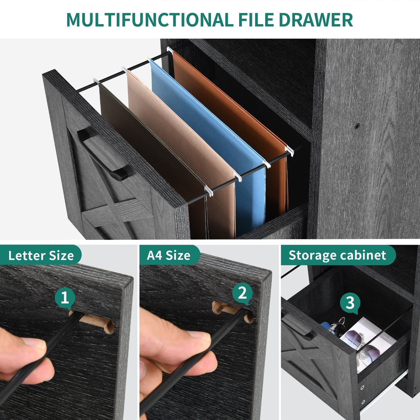 Bureau de jeu d'angle Moasis en L de 59 pouces avec support pour écran