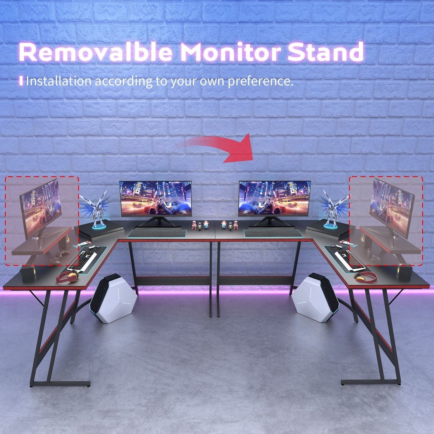 Homall L-Shaped Gaming Desk Computer Corner Desk Office Writing Desk