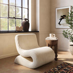 Fauteuil d'appoint en velours côtelé Amber beige