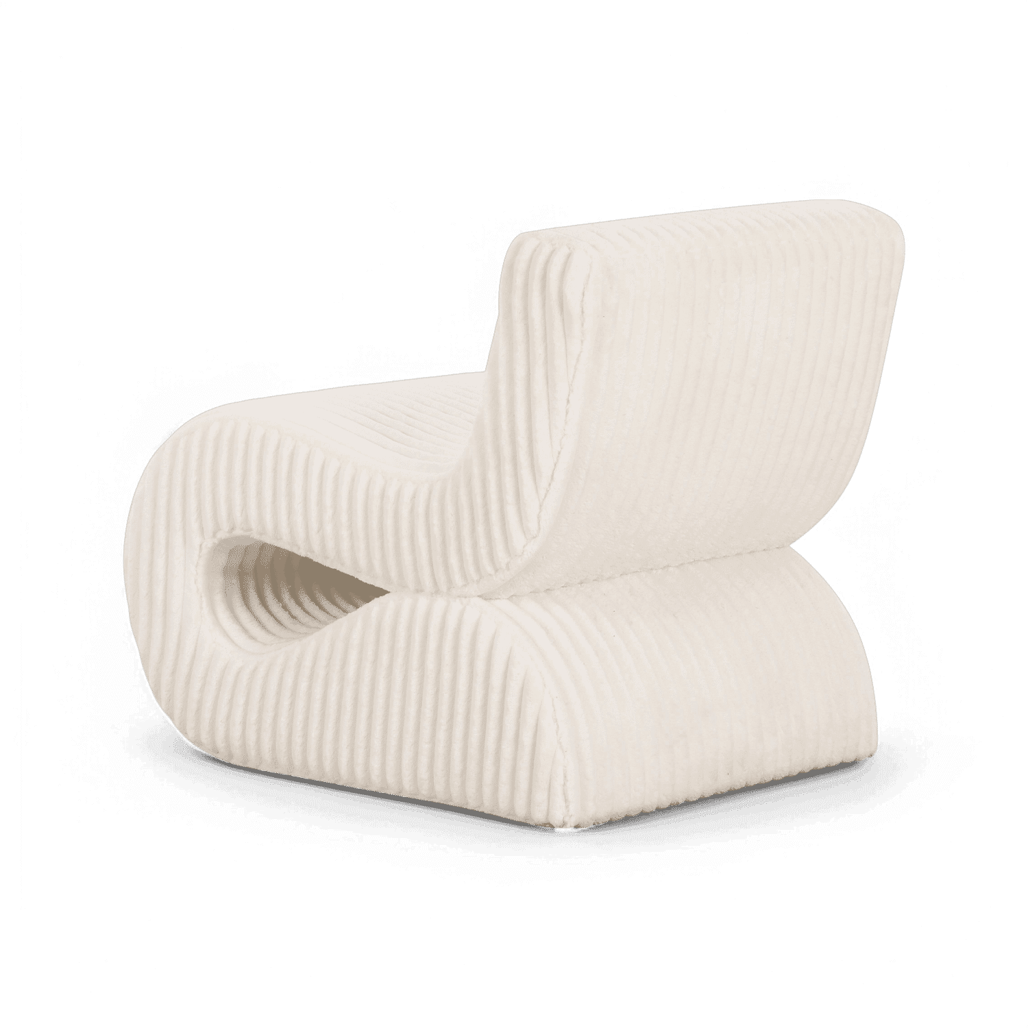Fauteuil d'appoint en velours côtelé Amber beige