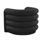 Fauteuil de salon Comet en velours noir