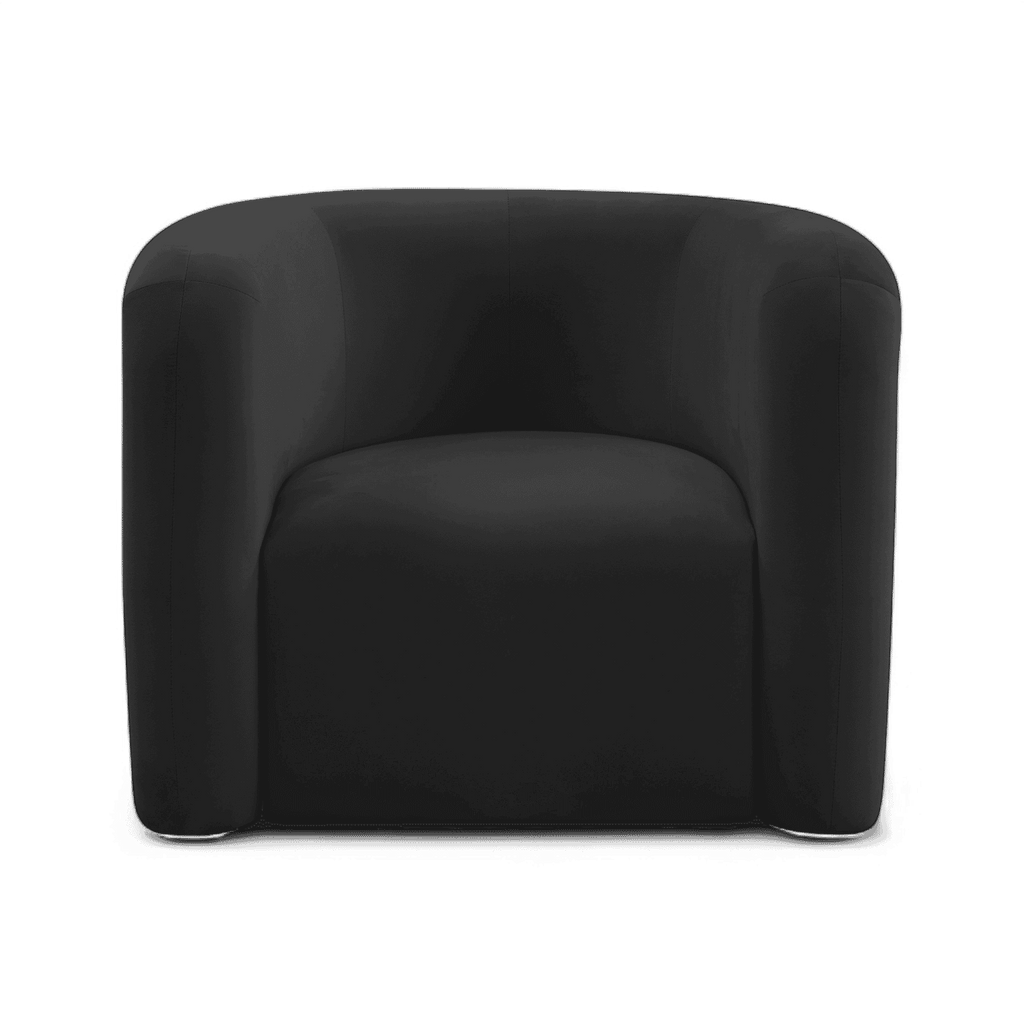 Fauteuil de salon Comet en velours noir