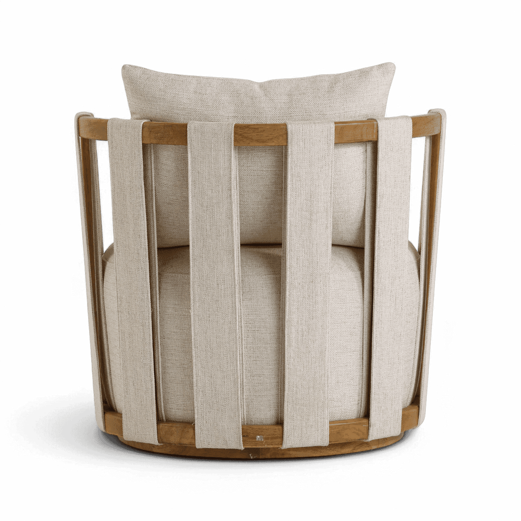Chaise pivotante beige Equinox