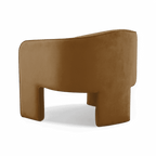 Fauteuil d'appoint Helix en velours camel