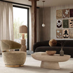 Chaise pivotante en tissu Polaris