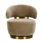 Chaise pivotante en tissu Polaris