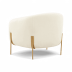 Fauteuil d'appoint en peau de mouton beige Throne