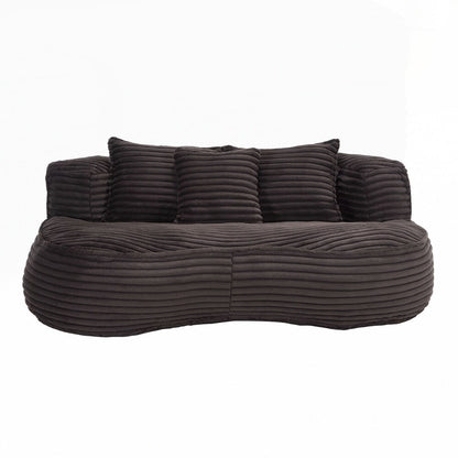 Canapé confortable et durable, fauteuil poire à dossier haut pour adultes et enfants - 2 places