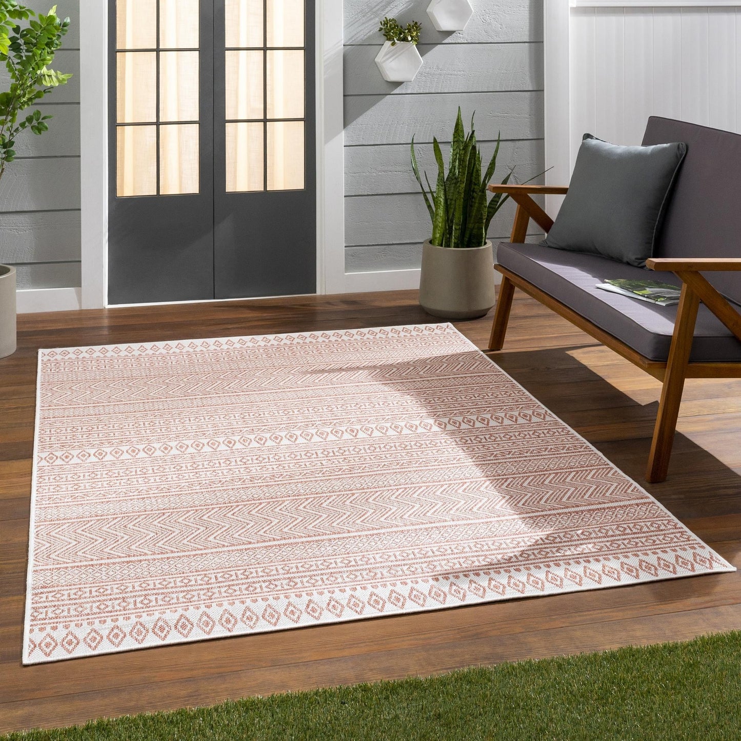 Livabliss Eagean Bohemian Tribal Outdoor Area Rug