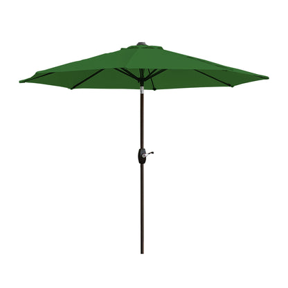 Parasol de patio Lopes de 9 pieds avec base en finition bronze et support de poids inclus