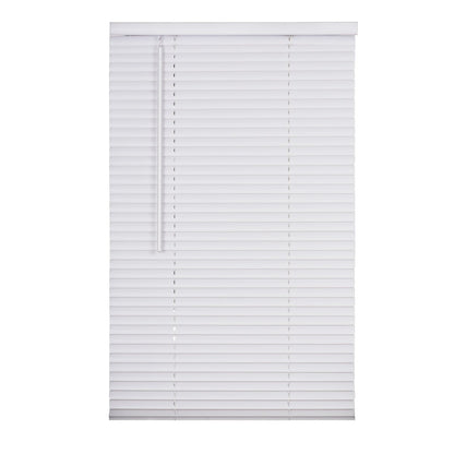 1 Cordless Vinyl Mini Blind - White