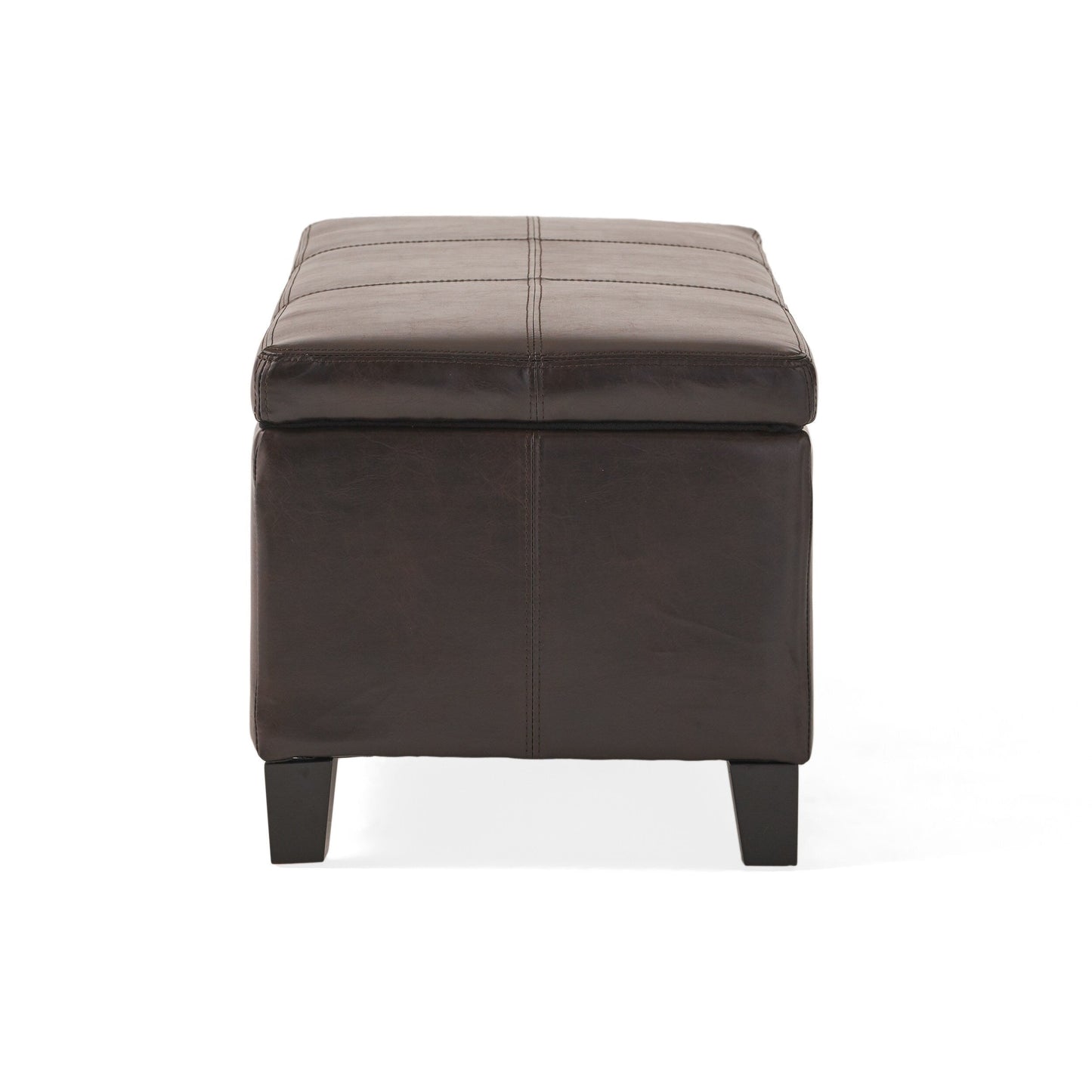 Banc de rangement en similicuir Lucinda par Christopher Knight Home - 51,25 L x 17,50 l x 16,25 H