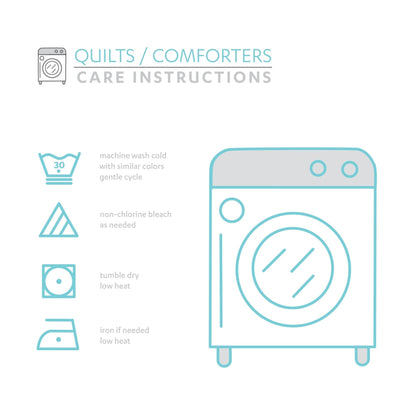 Porch & Den Marguerite Unicorn/ Heart Pattern Quilt Set