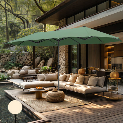 MAISON ARTS 13ft Double -Sided Patio Umbrella Extra Large with Crank